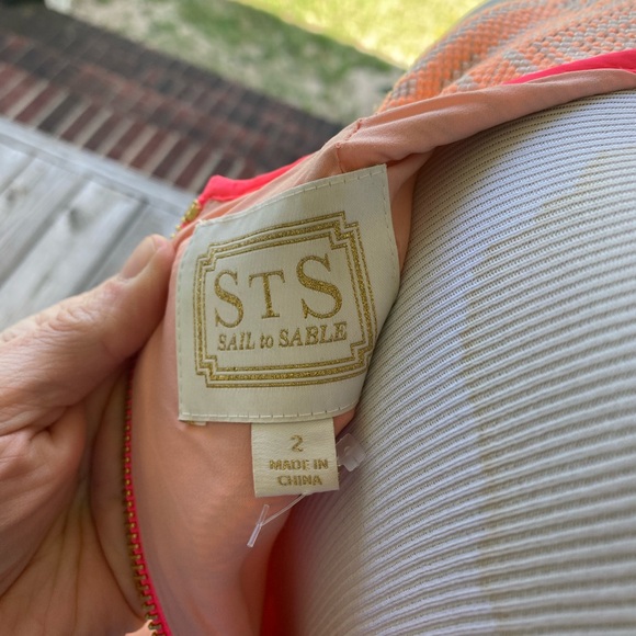 Sail to Sable Neon Orange Peachy Sleeveless A-line Mini Dress - Picture 3 of 3